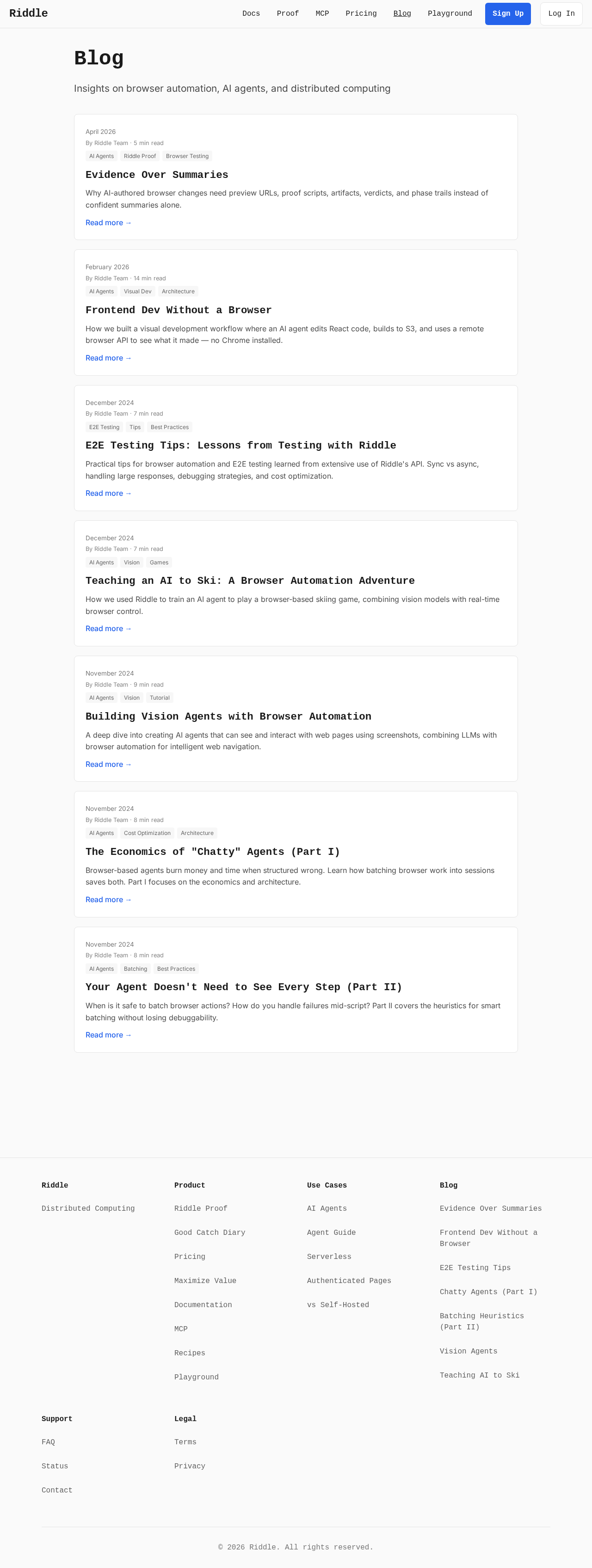 Sitemap hid public Riddle routes from crawlers evidence screenshot