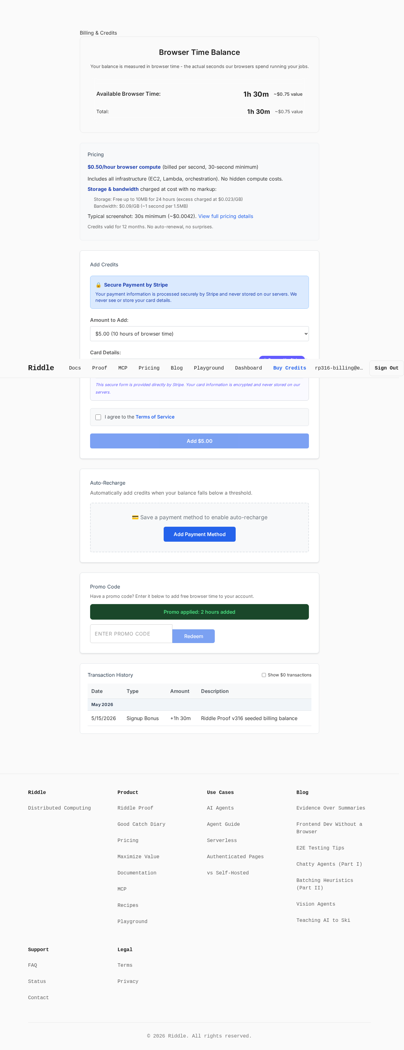 Authenticated nav overflowed on billing evidence screenshot