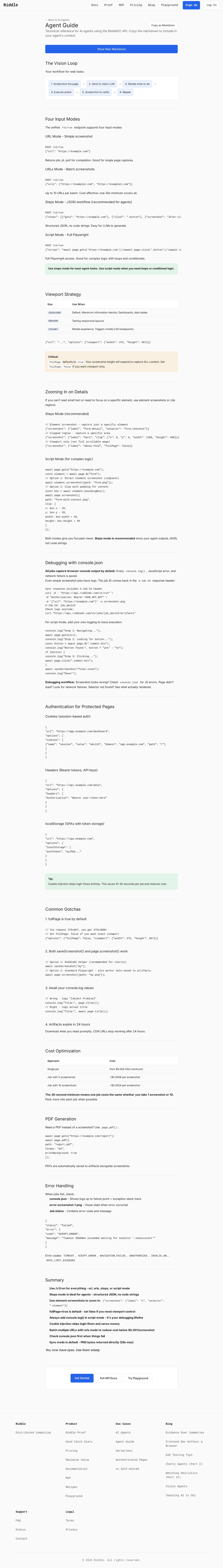 Agent Guide omitted the proof loop evidence screenshot