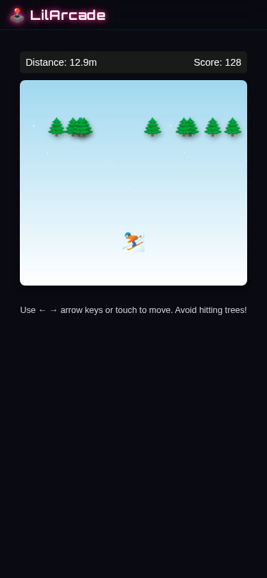 Ski Adventure touch input landed half a player width off evidence screenshot