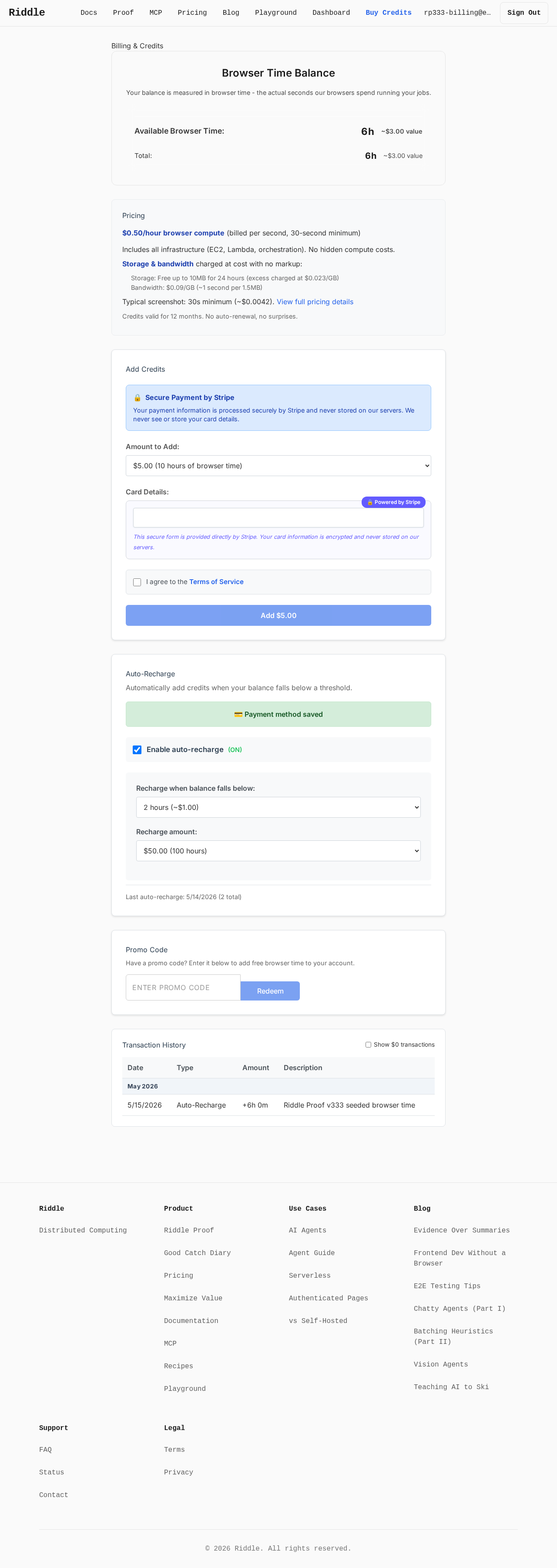 Auto-recharge disable hid the backend error evidence screenshot